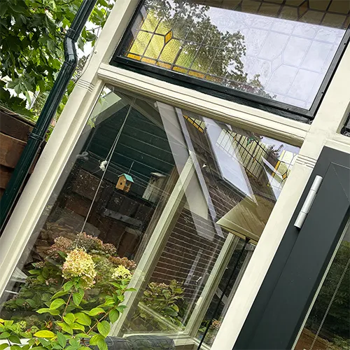 Glas-in-lood bovenraam in isolatieglas